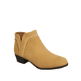 thumbnail image 2 of Union-08 Women Ankle Boots Dress Low Heel Pointed Toe Ankle Booties Side Zipper Shoes ( Tan, 7.5), 2 of 5