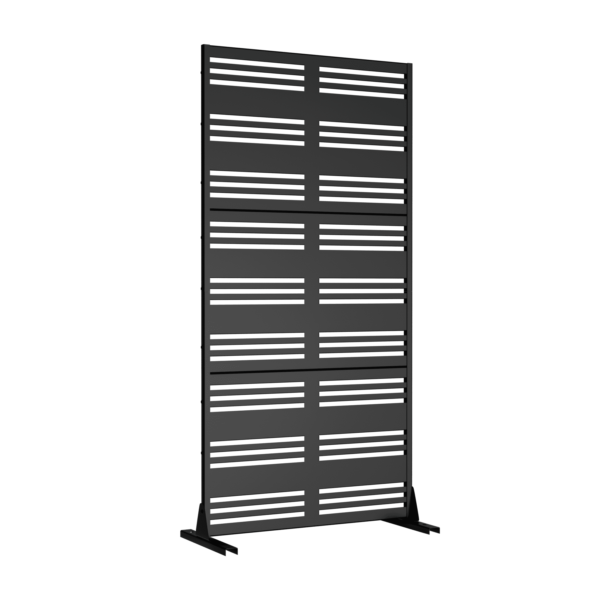 MAYEERTY Decorative Metal Screen – Durable Galvanized Steel Partition,Black