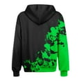 thumbnail image 5 of Trushirts Womens Green Oversized Zip Up Hoodie - Artistic Color Splash Print, Polyester Fabric & Kangaroo Pockets, S-XXXL for Casual Daily Wear/Layering,Size M, 5 of 7