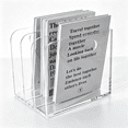 CCOCC Clear Acrylic Organizers - 3 Vertical Compartments Acrylic Folder ...