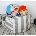 thumbnail image 3 of Amerteer 24" Stuffed Animal Storage Bean Bag Chair,Stuffed Animal Storage or Sack, Standard Stuff 'n Sit Organization for Kids Toys Household Supplies-Gray, 3 of 7