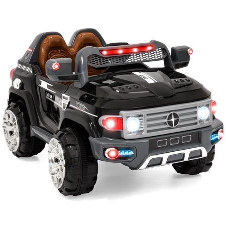 Best Choice Products Kids 12V Electric RC Truck Ride On w/ 2 Speeds, LED Lights, MP3, AUX, (Best Toys For A 6 Year Old Boy 2019)