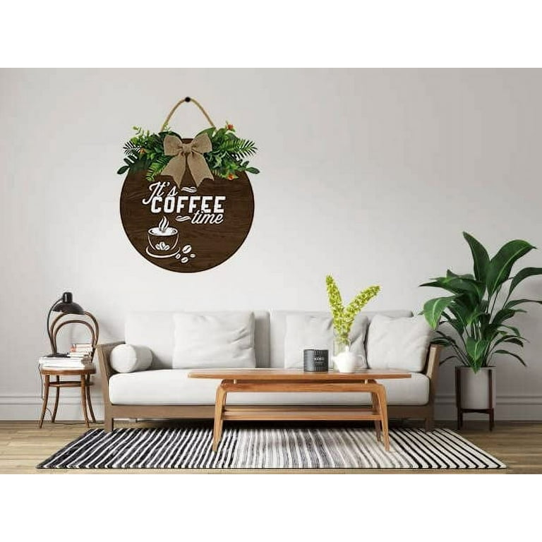 Eveokoki 11 Its Coffee Time Signs Docer,Canvas Coffee Wall Art Rustic Home  Decor Coffee Bar Accessories Set for Home Bar Kitchen Living Room Pub Store  Room Wall Decor 