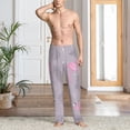 thumbnail image 4 of Salouo Pink Flamingo Print Pajama Pants for Men, Lounge Pants Elastic Waistband Casual Men's sleepwear Loungewear Sleep Pajama Pant -Medium, 4 of 7