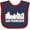 Navy and Red, variant on Inktastic San Francisco Skyline with Grunge Boys or Girls Baby Bib