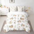 thumbnail image 2 of Manfei Wildlife Animal Deer 7-Piece Bedding Comforter Set,Rustic Flowers King Bedding Sets,Cute Rabbit Birds Bed Sheets For Boys,Ultra Soft Home Decor Reversible, 2 of 8