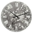 thumbnail image 1 of Designart 'White Cherry Blossoms I' Traditional wall clock, 1 of 4