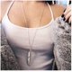 thumbnail image 1 of Boho Feather Pendant Necklace Chain Long Leaf Necklaces Jewelry for Women and Girls, 1 of 4