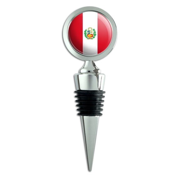 Peru With Seal National Country Flag Wine Bottle Stopper
