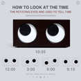thumbnail image 6 of MENG ZHI AO Desktop Big Eyes Clock Rotating Eyes Clock Creative Funny Kids Clock for Kids Mother Father Valentine Christmas (Coffee Color), 6 of 7
