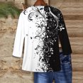 thumbnail image 4 of Viluyesy Round Neck T-Shirt for Womens 3/4 Sleeves Shirt Tops Fashionable Loose Blouse White Size S, 4 of 4