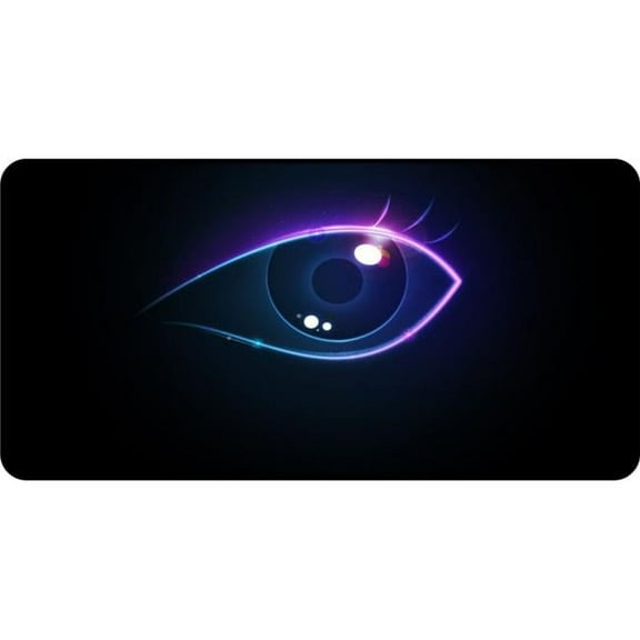 Neon Eye Photo License Plate
