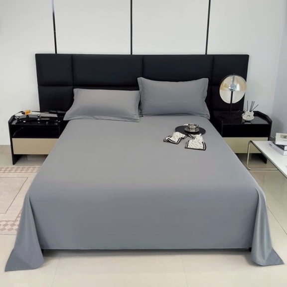 KQJQS Oversized Full Flat Sheet — Hotel Luxury Single Flat Sheet Only — Generously Sized to Drape 18–24 Inch Mattresses — Ultra Soft, Wrinkle & Fade Resistant