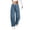 Blue, variant on Women's Leopard Cargo Pants Drawstring Elastic Waist Four Way Stretch Pants for Women Straight Leg Loose Casual Trousers with Pockets Purple M