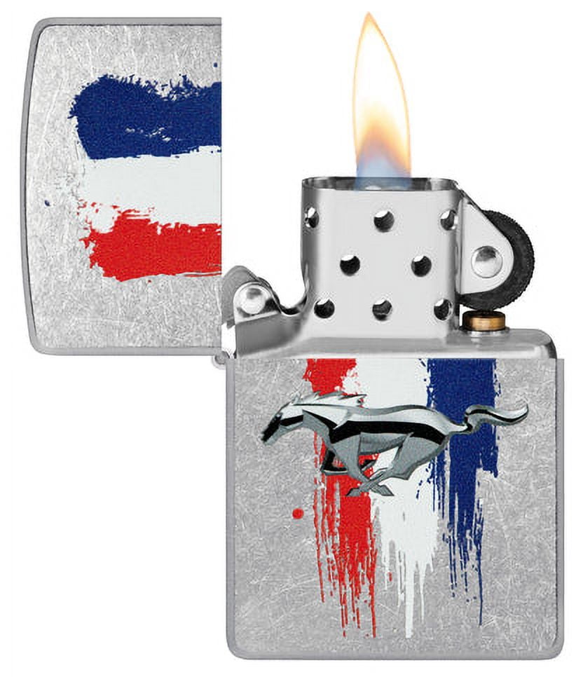 Zippo Lighter - Customized Engraved Message on Windproof Ford Mustang 46221