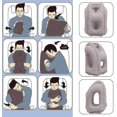 thumbnail image 4 of Almohada de viaje Soporte Reposacabezas Almohada de viaje inflable portátil para dormir en el avión Tren Oficina en casa Camping Pvc, Grey-brown_costbuy kaili Sencillez, 4 of 4