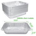 thumbnail image 1 of 9x13 Aluminum Disposable Foil Pans- HEAVY DUTY- Half Size Steam Table Pans - Cookware for Baking,Grilling,Roasting,Prepping Food, 1 of 7