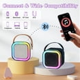 thumbnail image 4 of Karaoke Machine with Bluetooth and 2 Wireless Microphones with Voice Changer, Great for Home Party, Birthday Gifts for for 3 4 5 6 7 8-15 Year Old Girls and Boys, 4 of 7