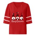 thumbnail image 6 of Merry Christmas Shirts for Women Half Sleeve V Neck Casual Xmas Graphic T Shirts Holiday Tops, 6 of 7
