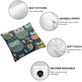 thumbnail image 4 of JRXY Throw Pillow Cover Cushion Covers Pillow Cases Gray Black Orange Owls Car Bedroom 2 Packs White, 4 of 6