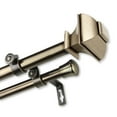 thumbnail image 3 of InStyleDesign Eugene Adjustable Double Curtain Rod satin nickel 66-120 inch, 3 of 5