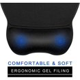thumbnail image 5 of Alfombrilla de ratón ergonómica con soporte para muñeca, alfombrilla de gel para ratón con base de PU antideslizante, reposamuñecas con paño cómodo para trabajo, estudio, fácil escritura y alivio del dolor, 9,2 x 8,1 pulgadas, negro ER, 5 of 5