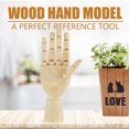 thumbnail image 3 of Portable LeftRight Hand Wooden Hand Model, Wooden Mannequin Hand, Home Decor for Sketching, Drawing, Office Decoration, 3 of 7