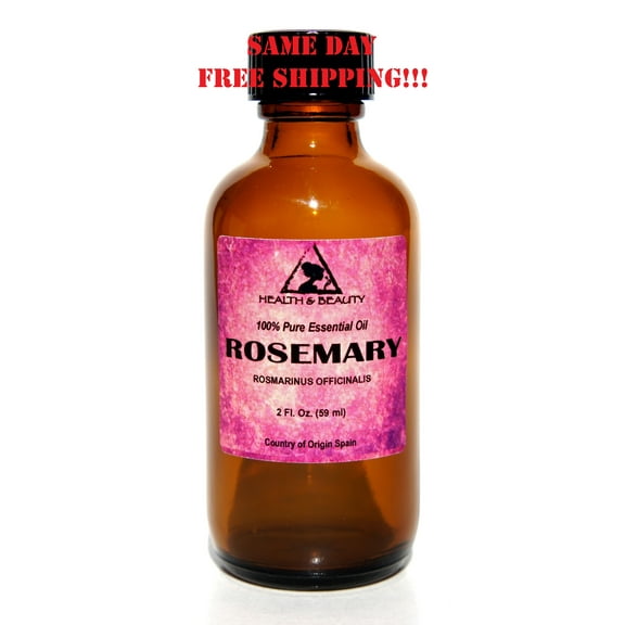 ROSEMARY ESSENTIAL OIL AROMATHERAPY NATURAL 100% PURE GLASS BOTTLE 2.0 OZ, 59 ml