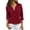 Red, variant on Charmgo Womens Shirts, Womens Casual Shirts Long Sleeve Roll Up Boyfriend Style Lapel V Neck Casual Work Blouses Womens Button Down Shirt Dress Shirts for Women Black L