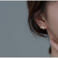 thumbnail image 5 of 925 Sterling Silver CZ Love Hoop Earrings for Women Teens Small Heart Huggie Earrings, 5 of 5