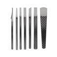 thumbnail image 1 of Pedicure Knife Set, 7Pcs Portable Stainless Steel Lattice Pattern Toenail Knife  For Home, 1 of 8