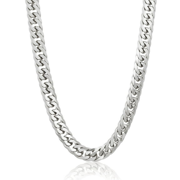 Invicta Jewelry Men's Double Curb Chain Stainless Steel Necklace (11.5mm) - 24"