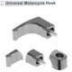 thumbnail image 5 of Gancho colgante para motocicleta Forma de L Soporte para casco de motocicleta Equipaje para scooters bicicletas Tono titanio 46mm de longitud, 5 of 7