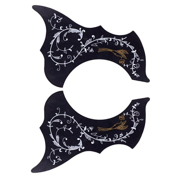 2 piezas de protección antirrayas para guitarra acústica, reempzo perfecto, protectores autoadhesivos con pájaro, e izquierda Yuyangstore Pieza de golpeador de dos manos