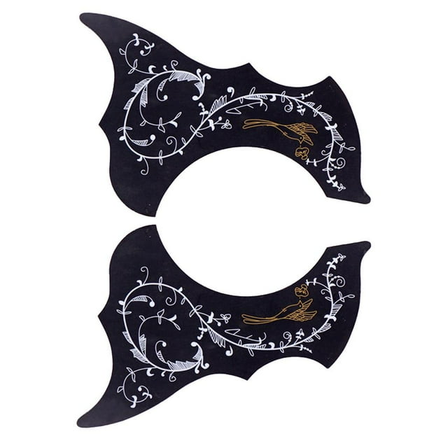 2 piezas de protección antirrayas para guitarra acústica, reempzo perfecto, protectores autoadhesivos con pájaro, e izquierda Yuyangstore Pieza de golpeador de dos manos