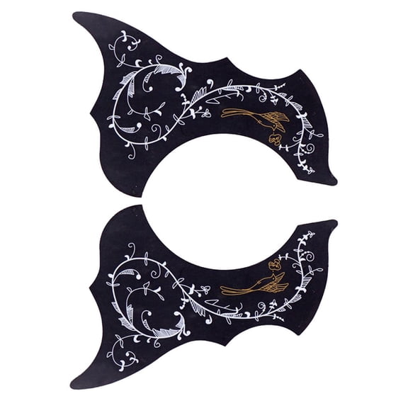 yotijay 2x 40 41in Folk Guitar Pickguards Left Right Handed Plates Guitars 2*Black White