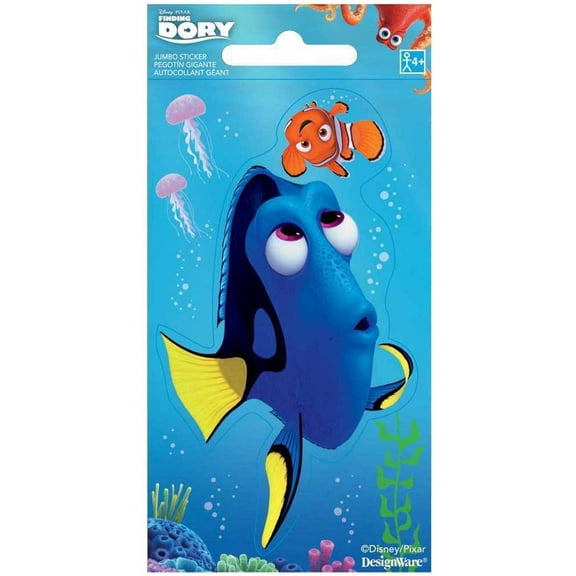 Finding Dory Nemo Disney Pixar Movie Kids Birthday Party Favor Jumbo Sticker