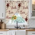 thumbnail image 6 of Vintage Country Swag Valances for Windows, Kitchen Window Curtains Over Sink, Vintage Rustic Texas Stars Plants Branch Window Treatment Curtains for Living Room/Bedroom Curtains 2 Panel Sets 36"x45", 6 of 8