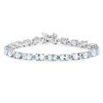 thumbnail image 2 of 10.71 ct. Genuine Blue Topaz Sterling Silver Bracelet, 2 of 2