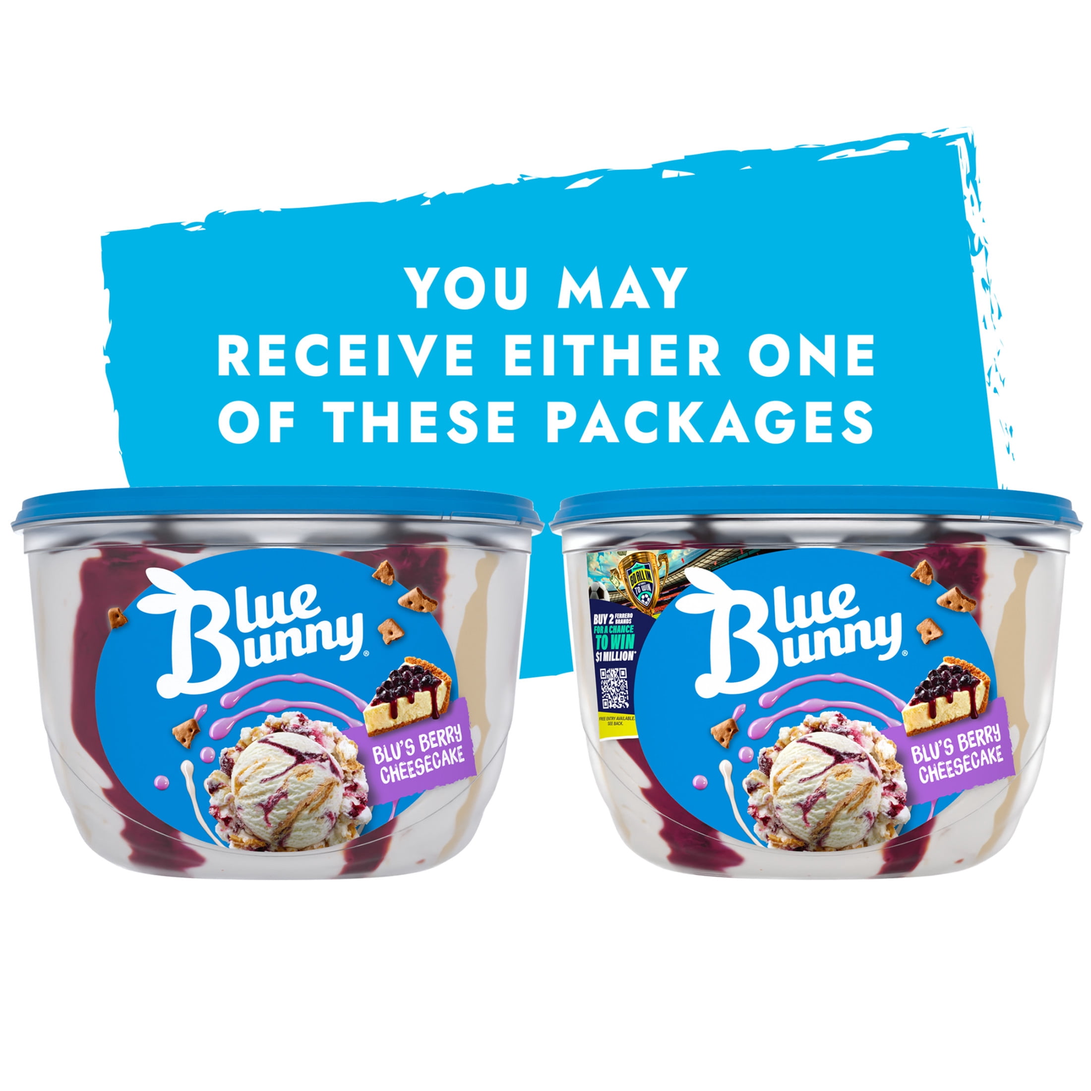 Blue Bunny Blu's Berry Cheesecake Blueberry Frozen Dessert, 46 fl oz Tub