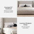 thumbnail image 4 of Pemberly Row Upholstered Platform Bed Frame - King in Textured Gray Canvas, 4 of 13