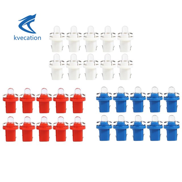 Kvecation 10 Pzs Focos De Luz LED T5 B8.5D Para Tablero De Instrumentos/Bombillas