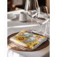 thumbnail image 6 of Sunflower Bee Cloth Napkins Set of 4 Reusable Dinner Napkins, Summer Gnomes Hydrangea Floral Cocktail Napkin Washable Table Napkins for Wedding/Holiday Party/Baby Shower 20"x20", 6 of 7