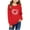 Red, variant on Women's Long Sleeve Valentines Clothes Shirt Crewneck Heart Outfits Casual Sweatshirt Tops