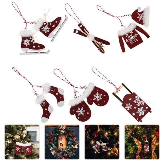 CIMAXIC Christmas Pendant Tree Decorations 1 Set 3.9x1.8x1.1In