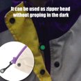 thumbnail image 3 of Tirador de cremallera Mochila para exteriores con cremallera cordón luminoso antipérdida chaqueta duradera abrigo ropa piezas de Camping con cremallera FLhrweasw Nuevo, 3 of 7