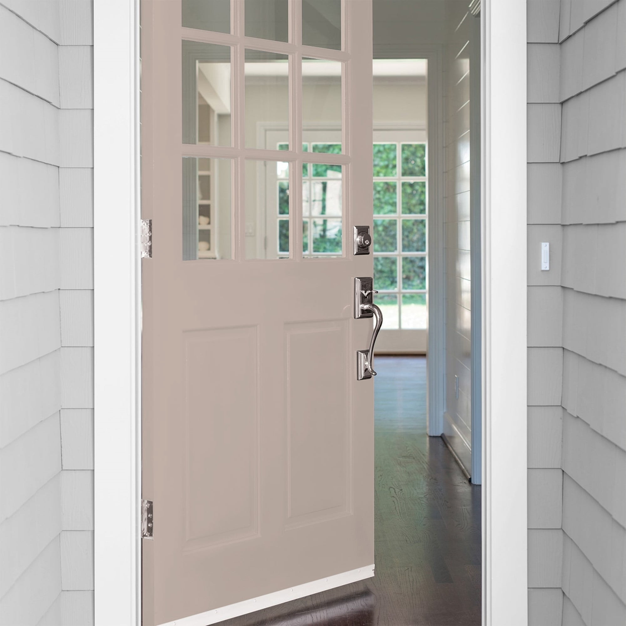 Glidden HEP Thumper / Beige Satin Exterior Paint with Primer, 1 Gallon