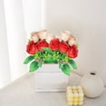 thumbnail image 1 of Decoración del hogar, decoración de habitaciones, decoración de paredes. Ramo de rosas de granada simuladas de seis cabezas individuales. Decoración de flores simuladas para la mesa del comedor o la s, 1 of 6