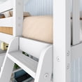 thumbnail image 5 of Max & Lily Solid Wood High Loft Bed,Twin Bed Frame For Kids With Bookcase and Ladder, White, 5 of 13