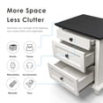 thumbnail image 6 of Furniture of America Calix Traditional Wood 3-Drawer Nightstand, White, 6 of 15